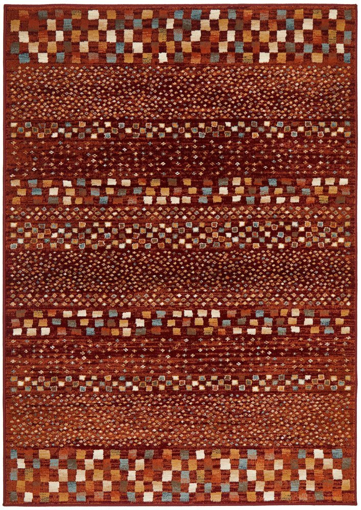 Mayfair Squares Rust Rug - Floorsome - Traditional - OXF - 431 - RUS - 230X160 - Traditional