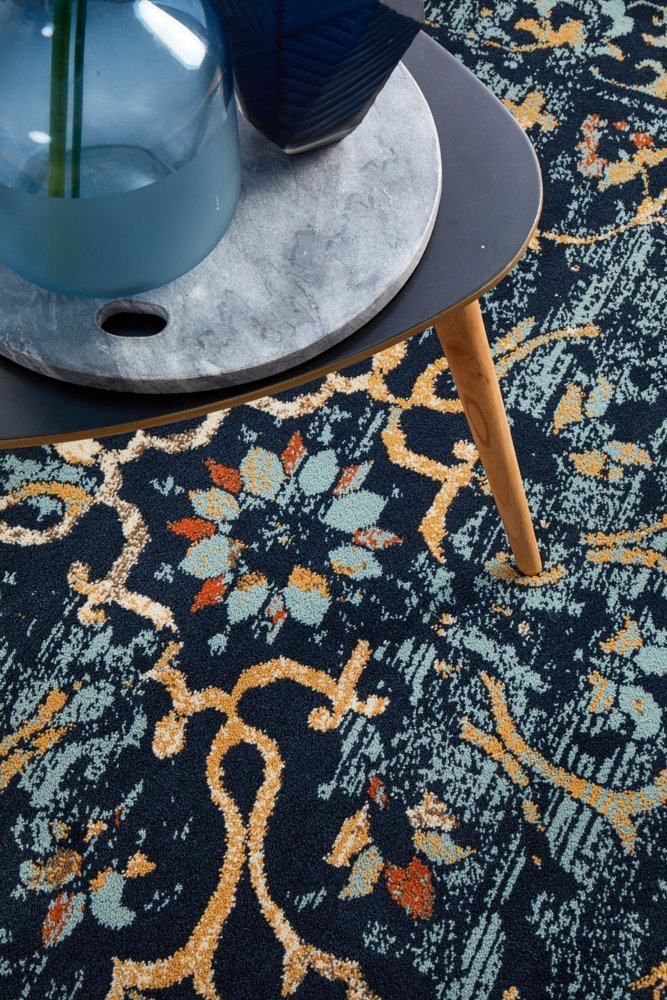 Mayfair Stem Navy Rug - Floorsome - Traditional - OXF - 436 - NAV - 230X160 - Traditional