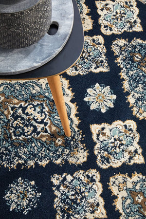 Mayfair Timeline Navy Rug - Floorsome - Traditional