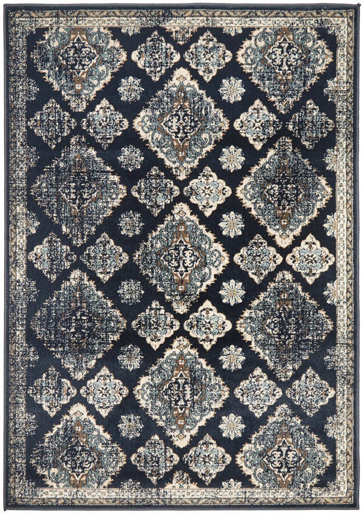 Mayfair Timeline Navy Rug - Floorsome - Traditional - OXF - 434 - NAV - 230X160 - Traditional