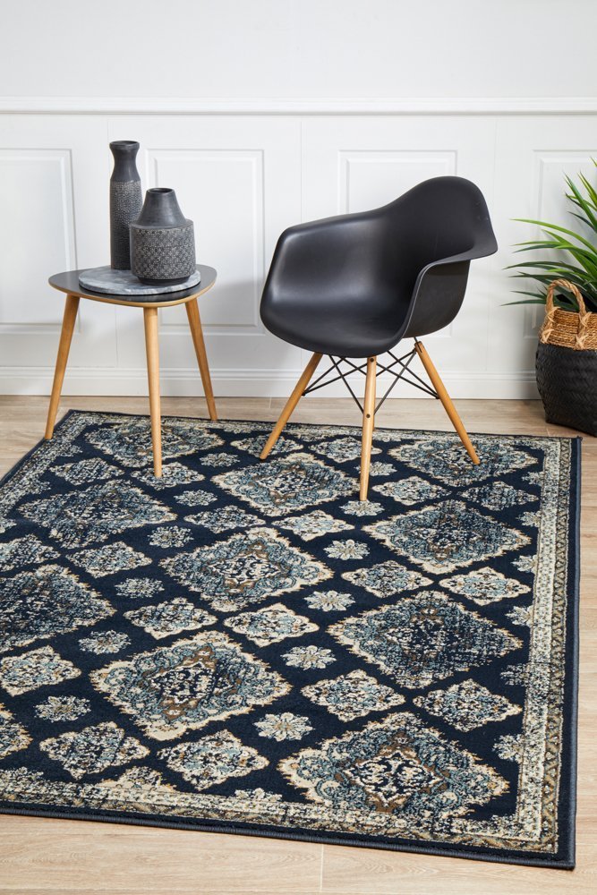 Mayfair Timeline Navy Rug - Floorsome - Traditional - OXF - 434 - NAV - 230X160 - Traditional