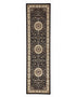 Medallion Rug Black with Ivory Border Runner - Floorsome - Traditional - SYD - 9 - BI - 300X80 - Traditional