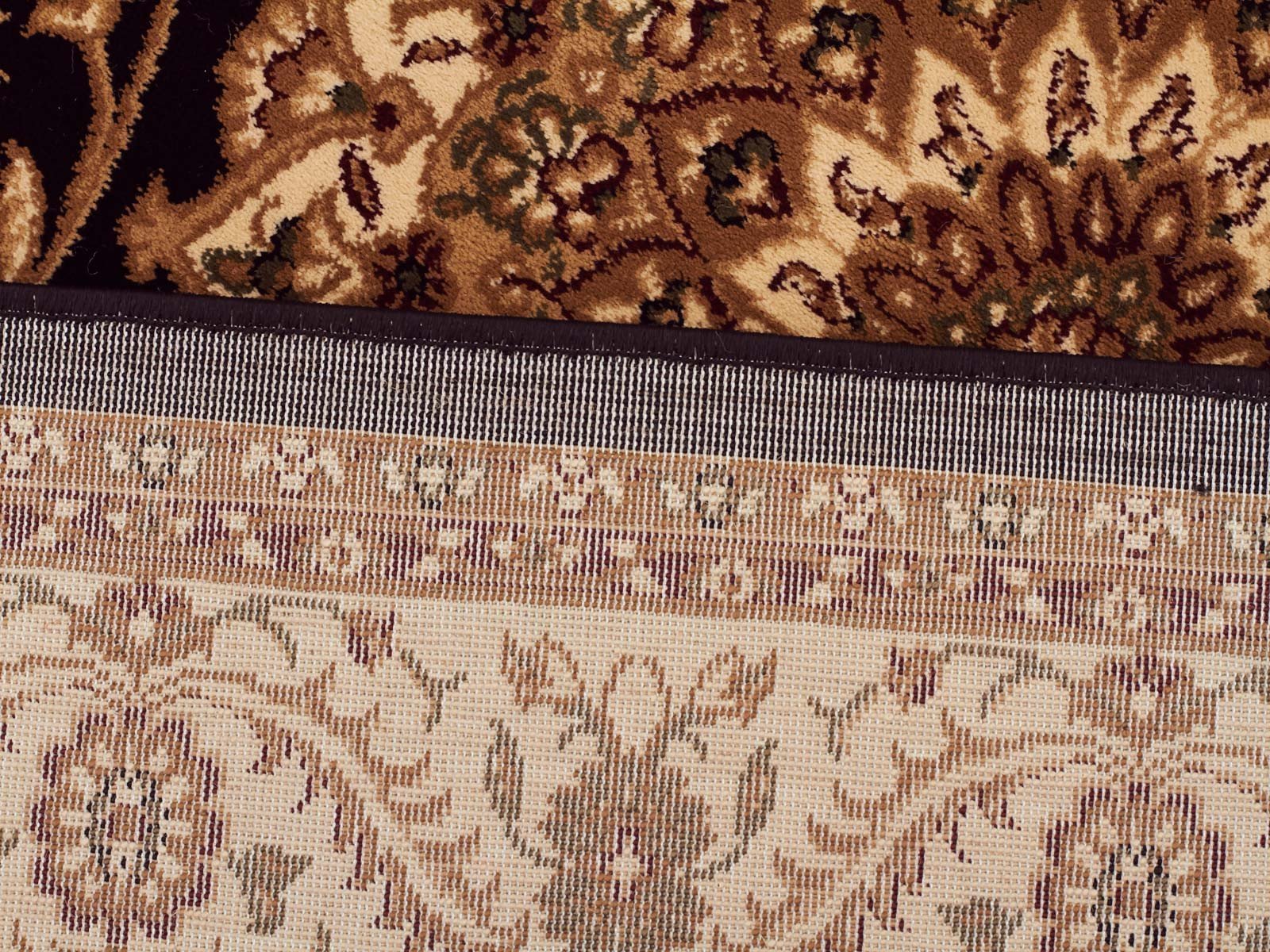 Medallion Rug Black with Ivory Border Runner - Floorsome - Traditional - SYD - 9 - BI - 300X80 - Traditional