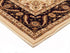 Medallion Rug Ivory with Black Border Runner - Floorsome - Traditional