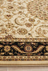 Medallion Rug Ivory with Black Border - Floorsome - Traditional - SYD - 9 - IB - 150X80 - Traditional
