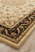 Medallion Rug Ivory with Black Border - Floorsome - Traditional - SYD - 9 - IB - 150X80 - Traditional