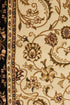 Medallion Rug Ivory with Black Border - Floorsome - Traditional - SYD - 9 - IB - 150X80 - Traditional