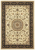 Medallion Rug Ivory with Black Border - Floorsome - Traditional - SYD - 9 - IB - 150X80 - Traditional