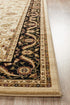 Medallion Rug Ivory with Black Border - Floorsome - Traditional - SYD - 9 - IB - 150X80 - Traditional