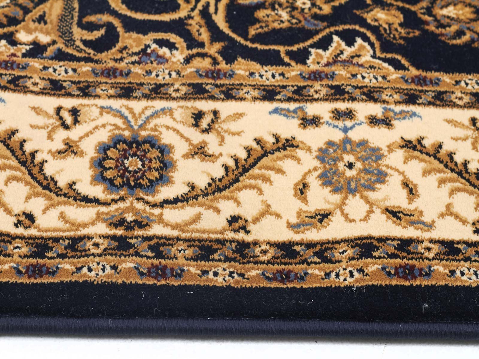 Medallion Rug Navy with Ivory Border Runner - Floorsome - Traditional - SYD - 9 - NI - 300X80 - Traditional
