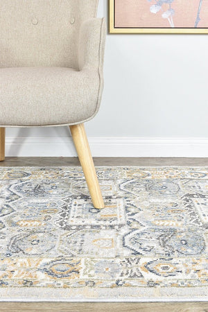 Medina Blue Grey Rug 0319A - Floorsome - MODERN