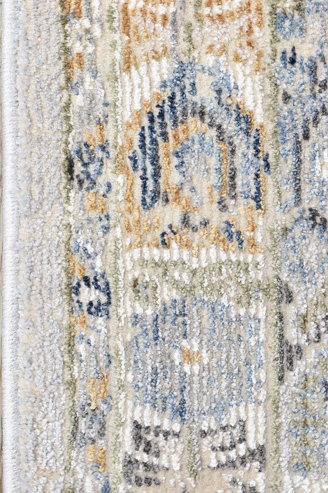 Medina Blue Grey Rug 0319A - Floorsome - MODERN - MARA - A319A - L.BLUE - 80X300 - MODERN