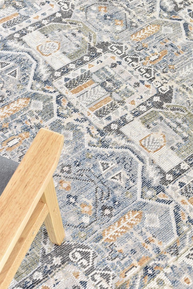 Medina Blue Grey Rug 0319A - Floorsome - MODERN - MARA - A319A - L.BLUE - 80X300 - MODERN