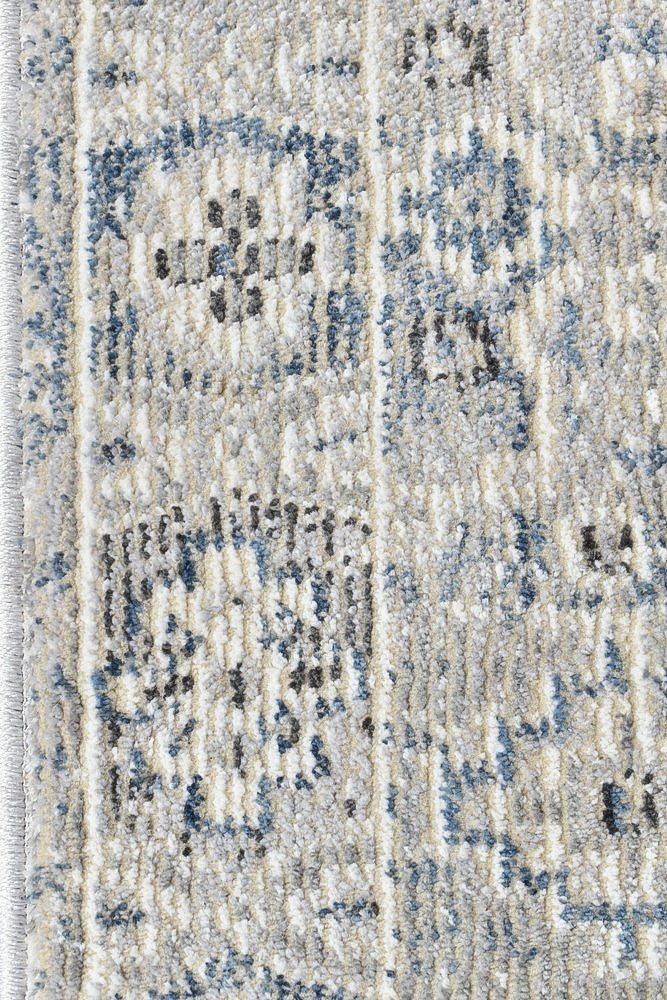 Medina Blue L.Grey Rug 0320C - Floorsome - MODERN - MARA - 0320C - D.BLUE - 80X300 - MODERN