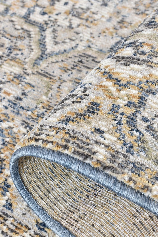 Medina Dark Blue Rug 0318A - Floorsome - MODERN - MARA - A318A - D.BLUE - 80X300 - MODERN
