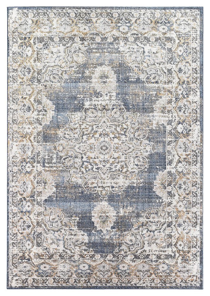 Medina Dark Blue Rug 0318A - Floorsome - MODERN - MARA - A318A - D.BLUE - 80X300 - MODERN