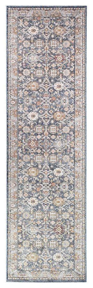 Medina Dark Blue Runner Rug A156A - Floorsome - RUNNER