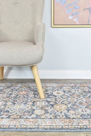 Medina Dark Blue Runner Rug A156A - Floorsome - RUNNER