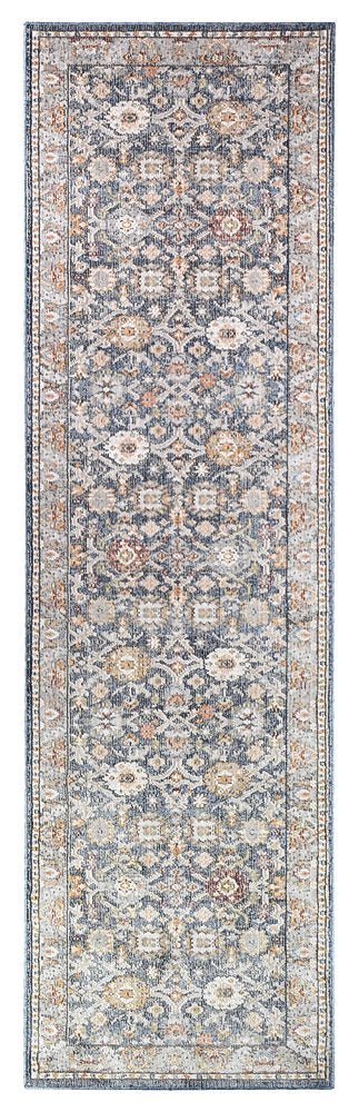 Medina Dark Blue Runner Rug A156A - Floorsome - RUNNER - MARA - A156A - D.BLUE - 80X300 - RUNNER