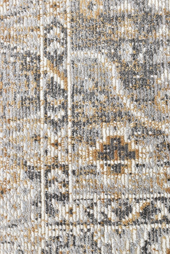 Medina Grey Mustard Rug 0320C - Floorsome - MODERN - MARA - 0320C - CREAM - 80X300 - MODERN
