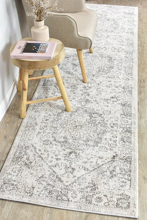 Medina Grey Runner Rug 0321B - Floorsome - RUNNER