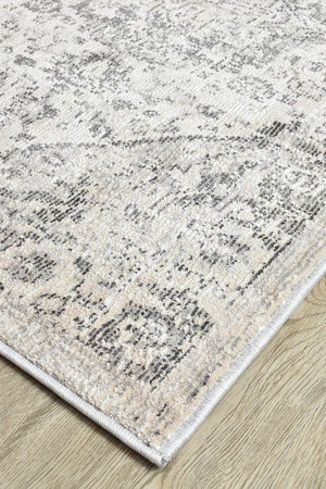 Medina Grey Runner Rug 0321B - Floorsome - RUNNER