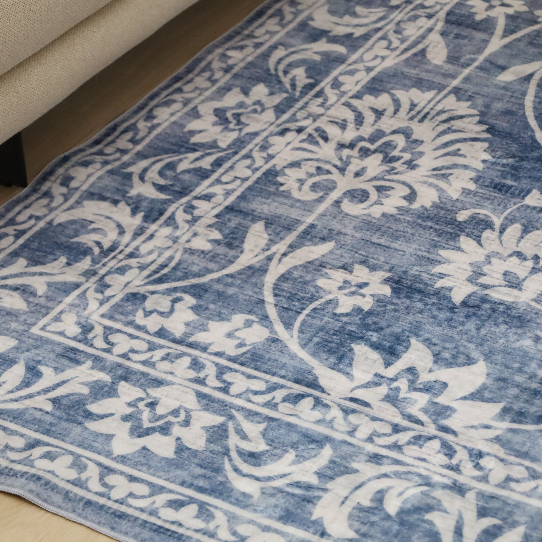 Megan Blue Machine Washable Carpet - Floorsome - Rugs - MWRMGNBLU090150 - Rugs