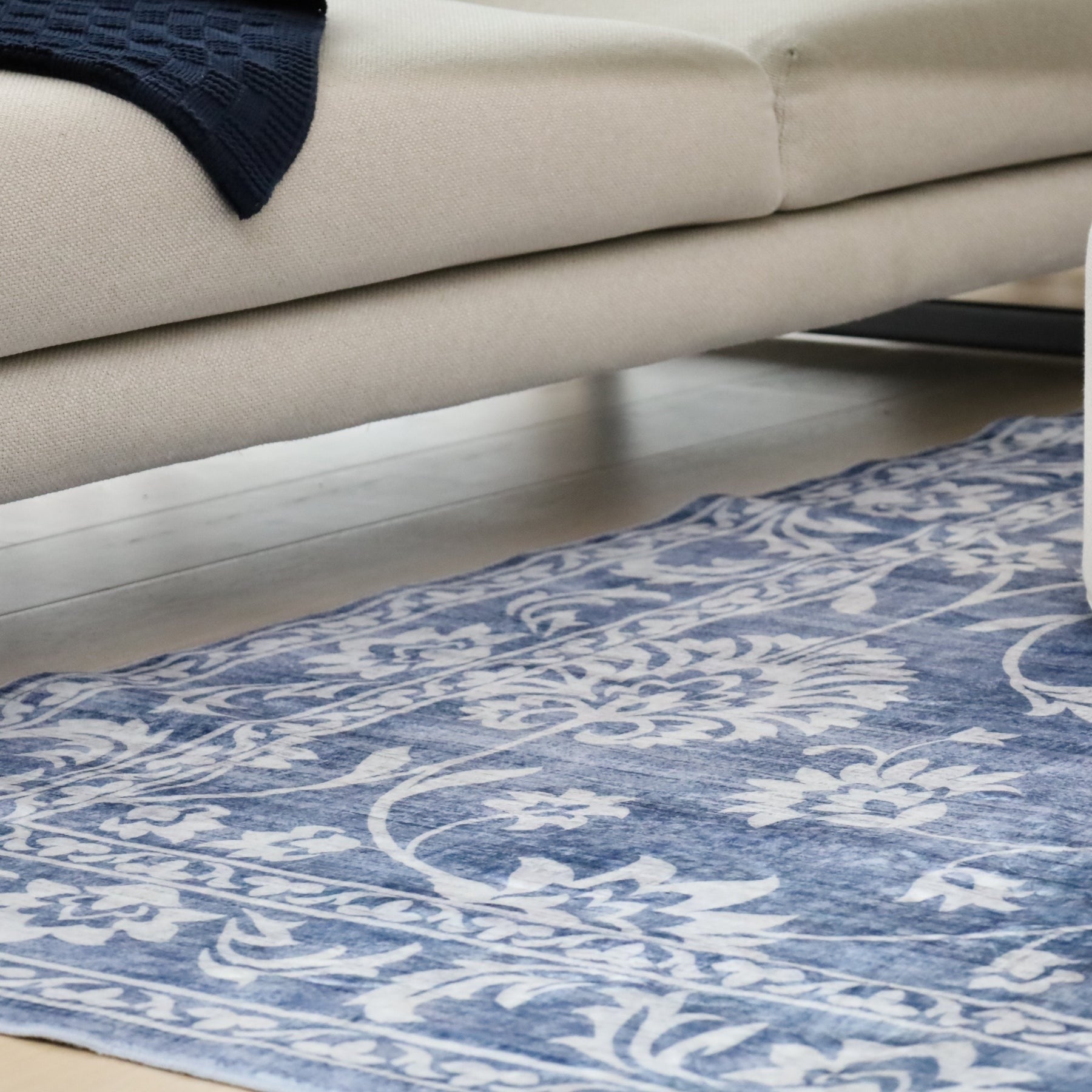 Megan Blue Machine Washable Carpet - Floorsome - Rugs - MWRMGNBLU090150 - Rugs