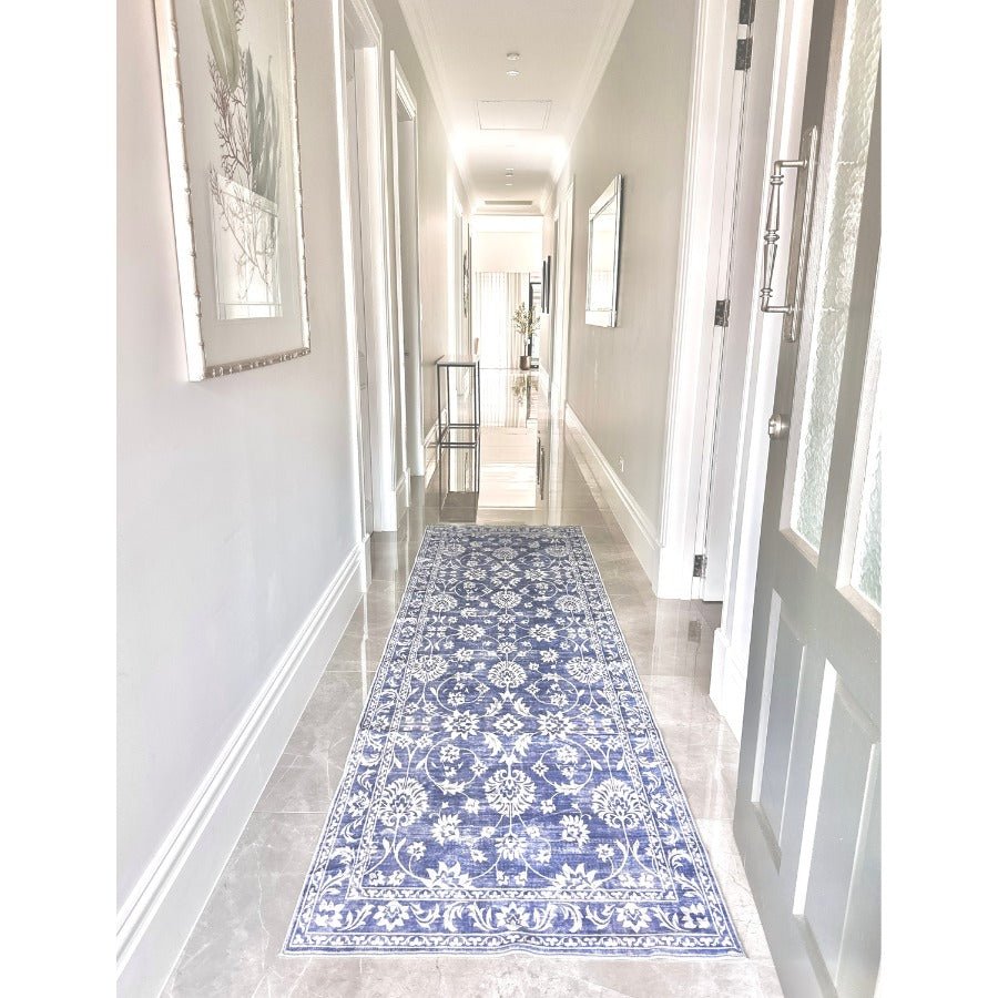Megan Blue Machine Washable Carpet - Floorsome - Rugs - MWRMGNBLU090150 - Rugs