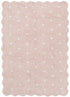 Mellow Rectangle Scalloped Kids Rug Blush Pink - Floorsome - Area Rug - MELL120PALE - Area Rug