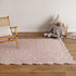 Mellow Rectangle Scalloped Kids Rug Blush Pink - Floorsome - Area Rug - MELL120PALE - Area Rug