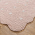 Mellow Rectangle Scalloped Kids Rug Blush Pink - Floorsome - Area Rug - MELL120PALE - Area Rug
