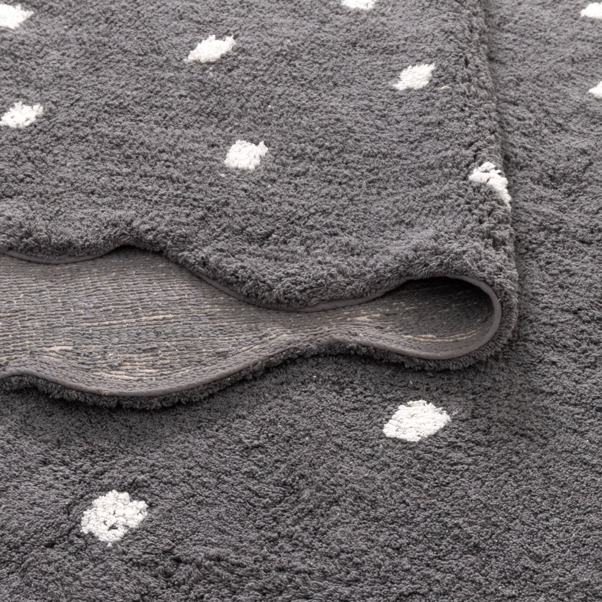 Mellow Rectangle Scalloped Kids Rug Grey - Floorsome - Area Rug - MELL120GARG - Area Rug