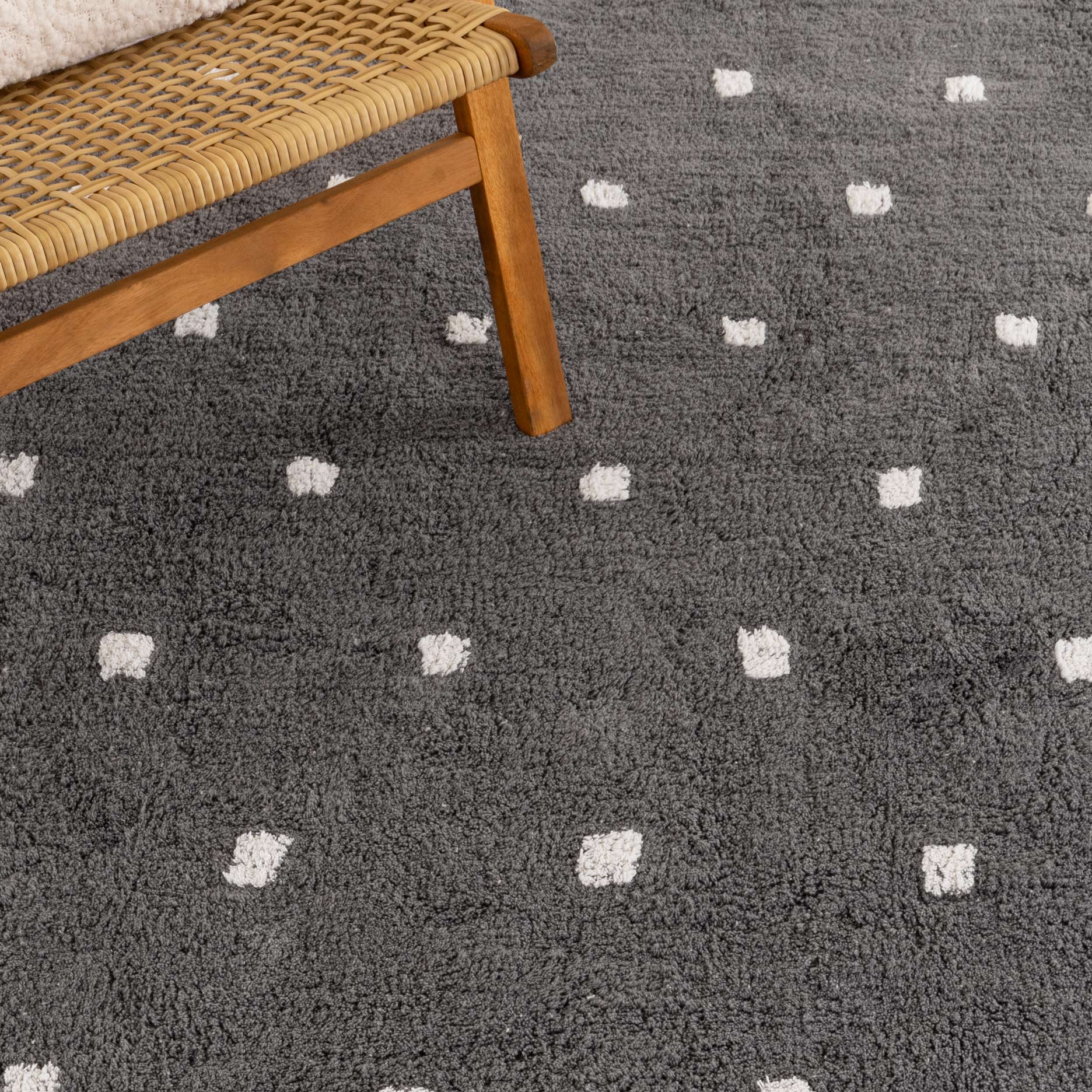 Mellow Rectangle Scalloped Kids Rug Grey - Floorsome - Area Rug - MELL120GARG - Area Rug