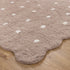 Mellow Rectangle Scalloped Kids Rug Mushroom Beige - Floorsome - Area Rug - MELL120MUSH - Area Rug
