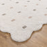 Mellow Round Scalloped Kids Rug White & Multi - Floorsome - Area Rug - MELL12RSTAR - Area Rug