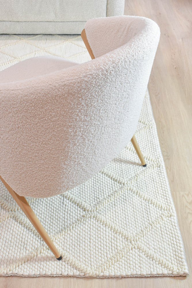 Mellura Diamond Frost Wool Rug - Floorsome - TEXTURED - ALL - DIAMOND - FROST - 155X225 - TEXTURED
