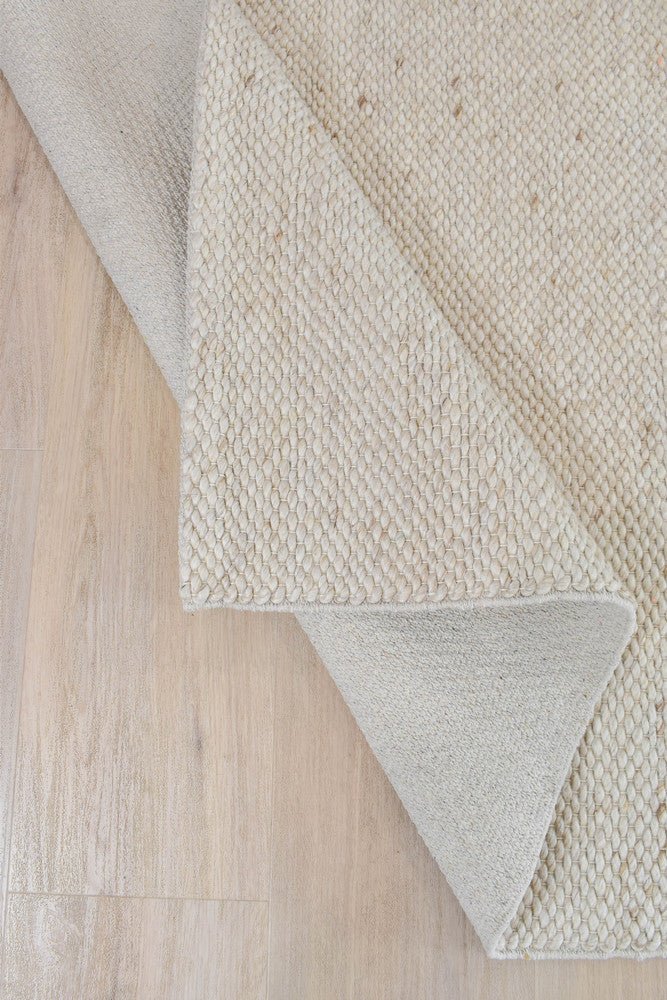 Mellura Earth Linen Wool Rug - Floorsome - TEXTURED - ALL - EARTH - LINEN - 155X225 - TEXTURED