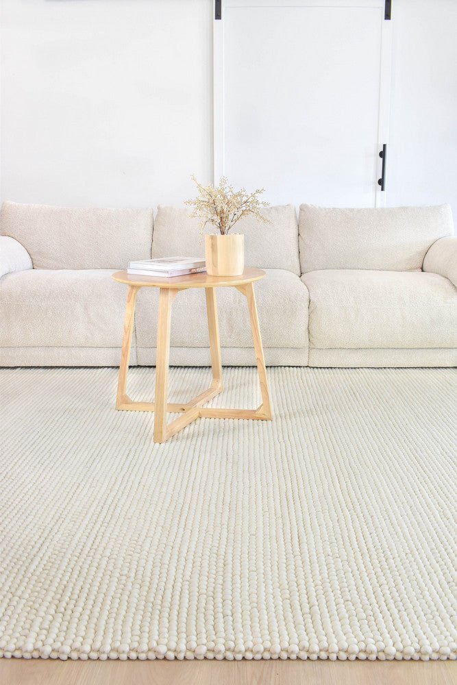 Mellura Ivory Tusk Wool Rug - Floorsome - TEXTURED - ALL - IVORY - TUSK - 155X225 - TEXTURED