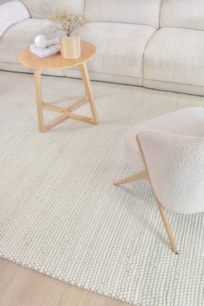 Mellura Ivory Tusk Wool Rug - Floorsome - TEXTURED - ALL - IVORY - TUSK - 155X225 - TEXTURED