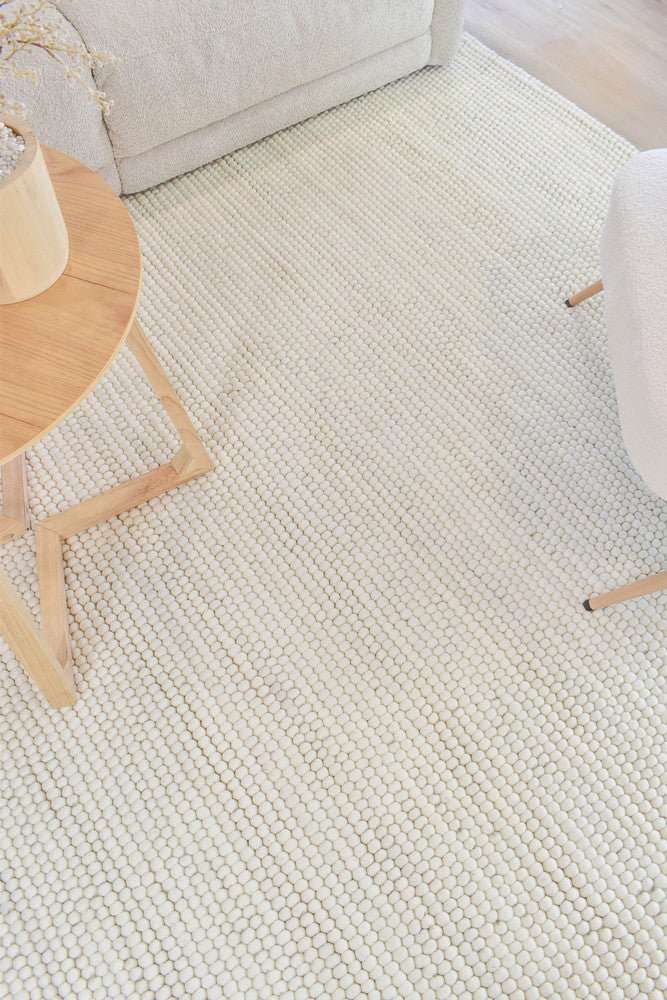 Mellura Ivory Tusk Wool Rug - Floorsome - TEXTURED - ALL - IVORY - TUSK - 155X225 - TEXTURED