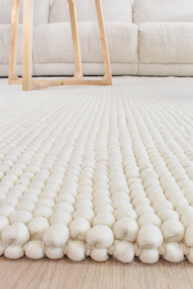 Mellura Ivory Tusk Wool Rug - Floorsome - TEXTURED - ALL - IVORY - TUSK - 155X225 - TEXTURED