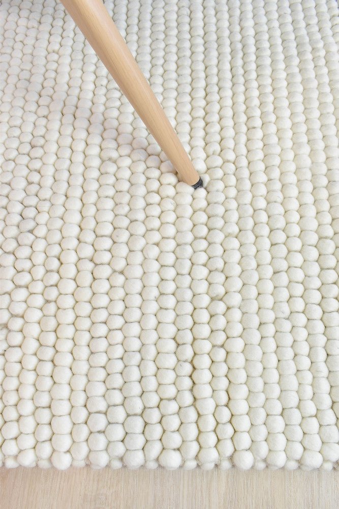 Mellura Ivory Tusk Wool Rug - Floorsome - TEXTURED - ALL - IVORY - TUSK - 155X225 - TEXTURED