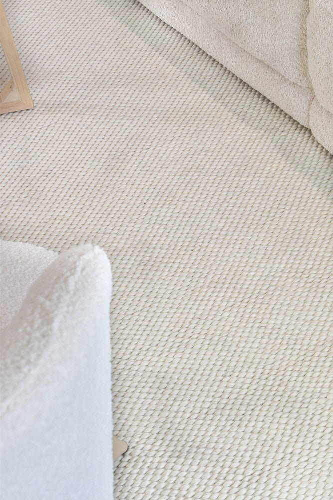 Mellura Pearl Wool Rug - Floorsome - TEXTURED - ALL - PEARL - 155X225 - TEXTURED