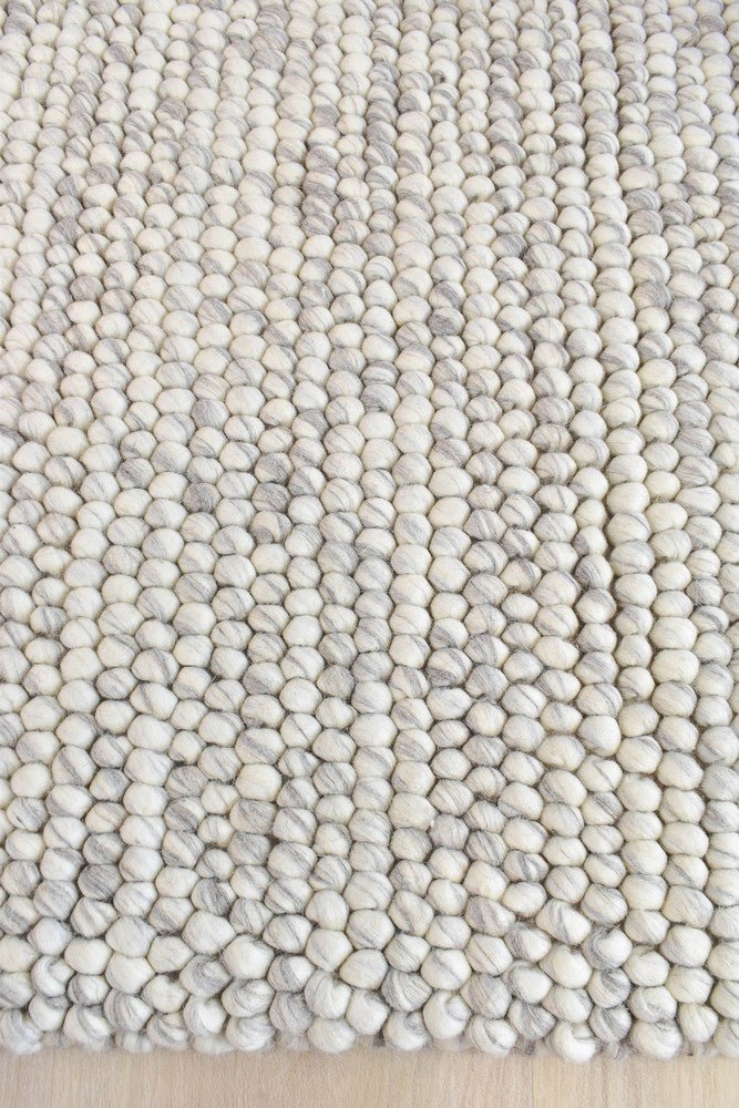 Mellura Silver Mist Wool Rug - Floorsome - TEXTURED - ALL - SILVER - MIST - 155X225 - TEXTURED