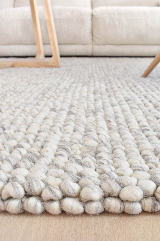 Mellura Silver Mist Wool Rug - Floorsome - TEXTURED - ALL - SILVER - MIST - 155X225 - TEXTURED
