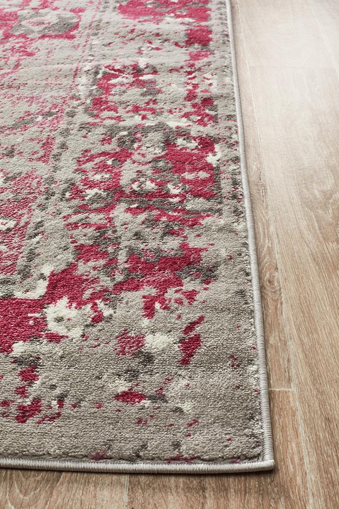 Metro 602 Transitional Rug Grey Fuchsia - Floorsome - Modern - MET - 602 - FUS - 230X160 - Modern