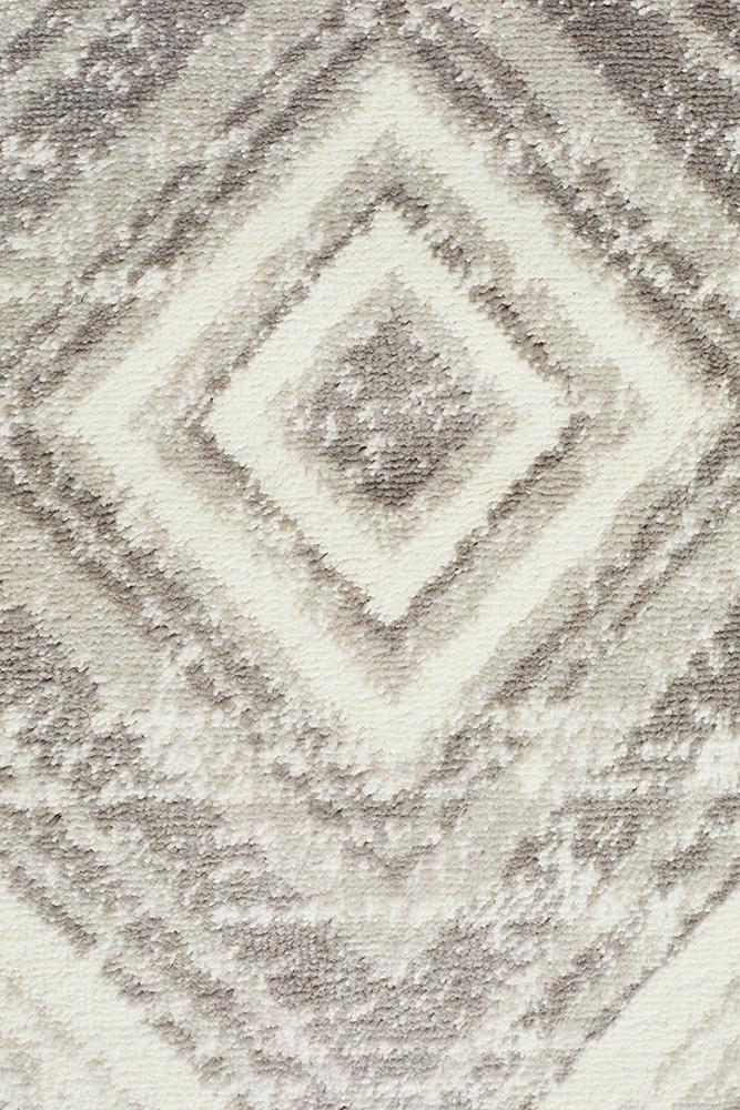 Metro 616 Geo Diamonds Rug Silver Grey - Floorsome - Modern - MET - 616 - SIL - 230X160 - Modern