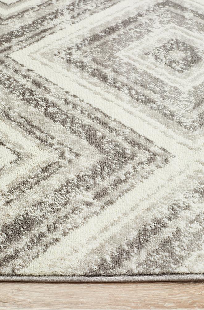 Metro 616 Geo Diamonds Rug Silver Grey - Floorsome - Modern - MET - 616 - SIL - 230X160 - Modern