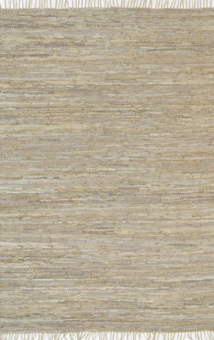 Metro Beige Modern Leather Rug - Floorsome - Flatweave